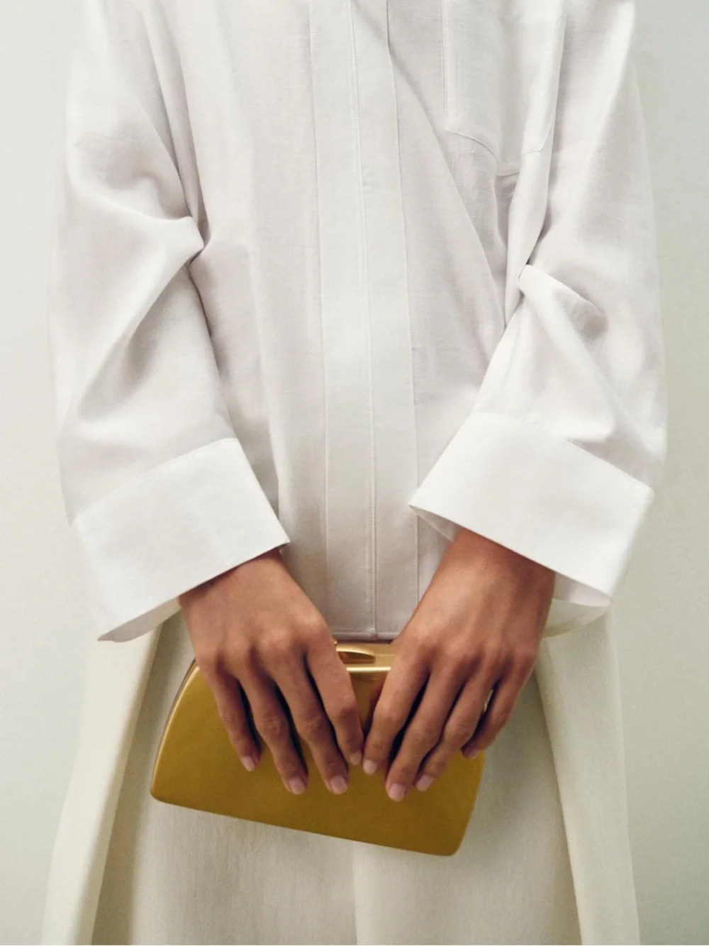 Zara Metal Clutch Bag